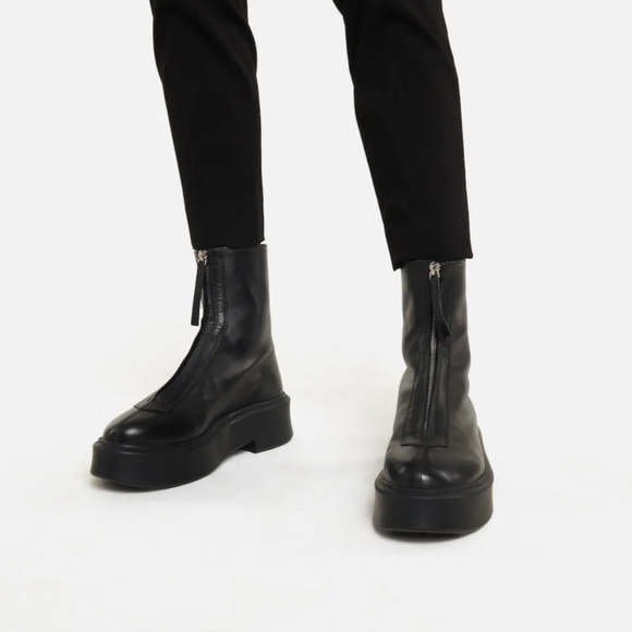 The Row Shoes - THE ROW Black Zipped Boots